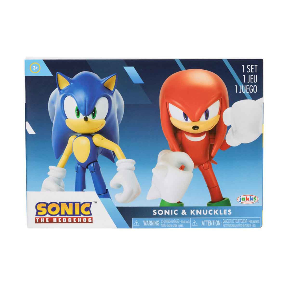 2 Bonecos Sonic E Knuckles Com Acessórios - Sonic