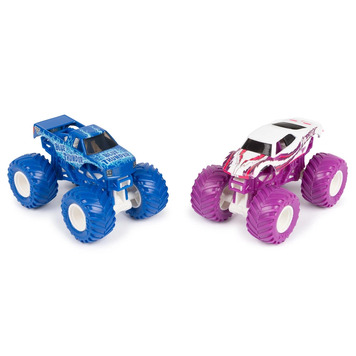 2 Carrinhos Blue Thunder Vs Full Charge 1:64 - Monster Jam