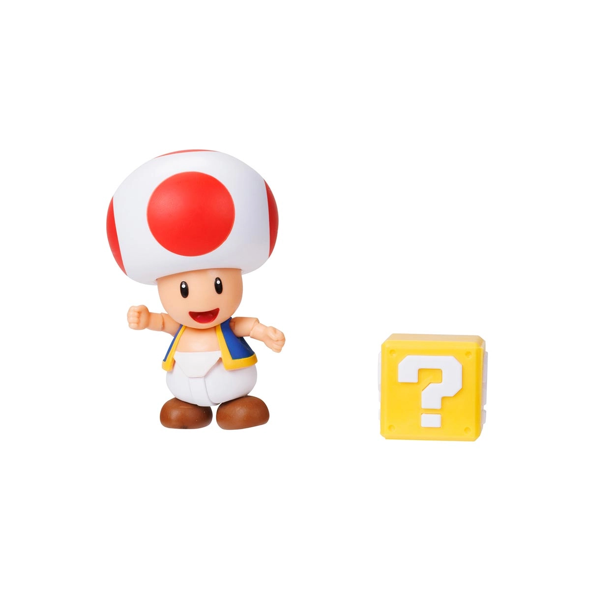 Boneco Toad de 8cm com Bloco ? - Super Mario