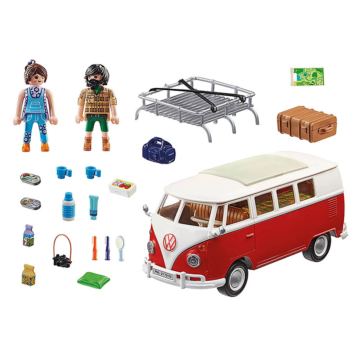 Playmobil - Kombi Com Bagageiro - Volkswagen - 70176 Playmobil - Kombi Com Bagageiro - Volkswagen - 70176