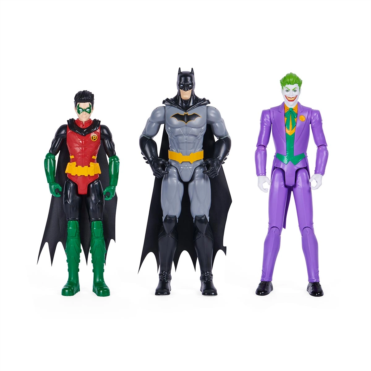 3 Bonecos Robin, Batman e Coringa De 30Cm - Dc