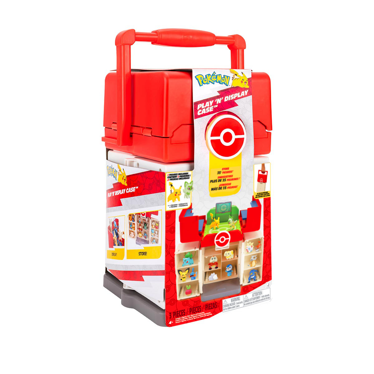 Case Display com 2 Bonecos Pikachu e Sprigatito - Pokémon