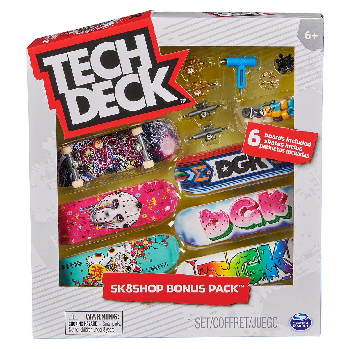 Kit 3 Skate De Dedo E Acessórios Coleção Dgk - Tech Deck