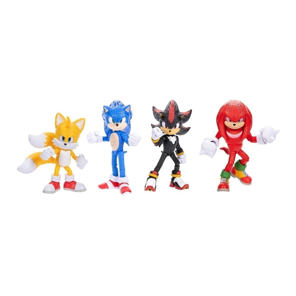 4 Bonecos Sonic, Tails, Shadow e Knuckles - Sonic 3 Filme