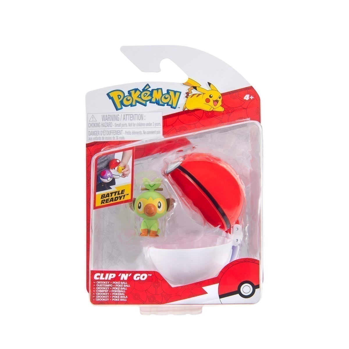 Boneco Grookey Com Poké Ball  - Pokémon