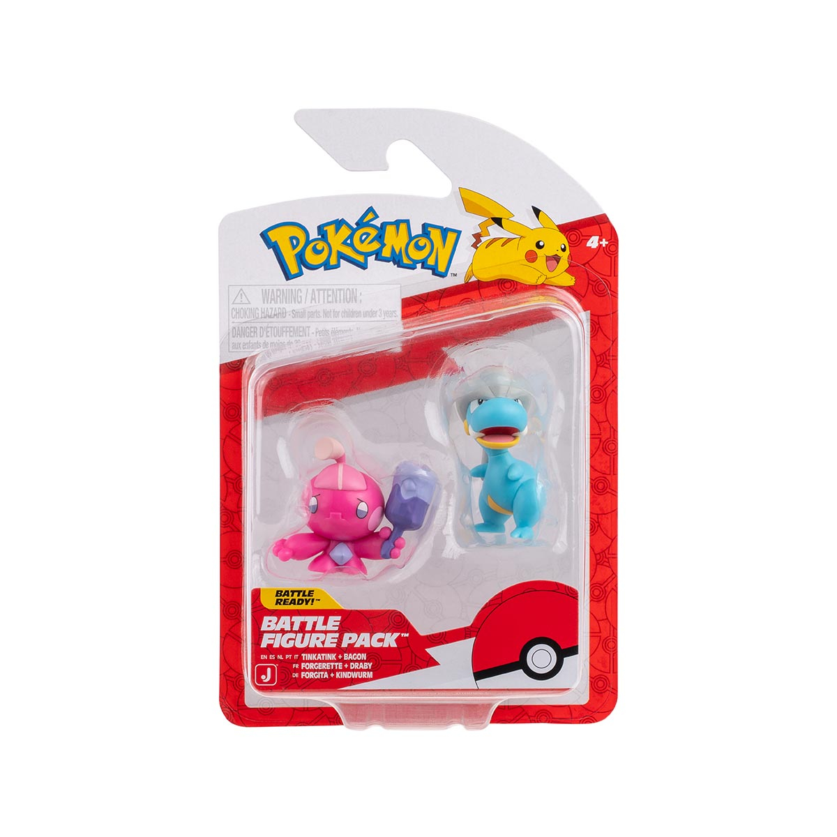 2 Bonecos De Batalha Tinkatink + Bagon - Pokémon
