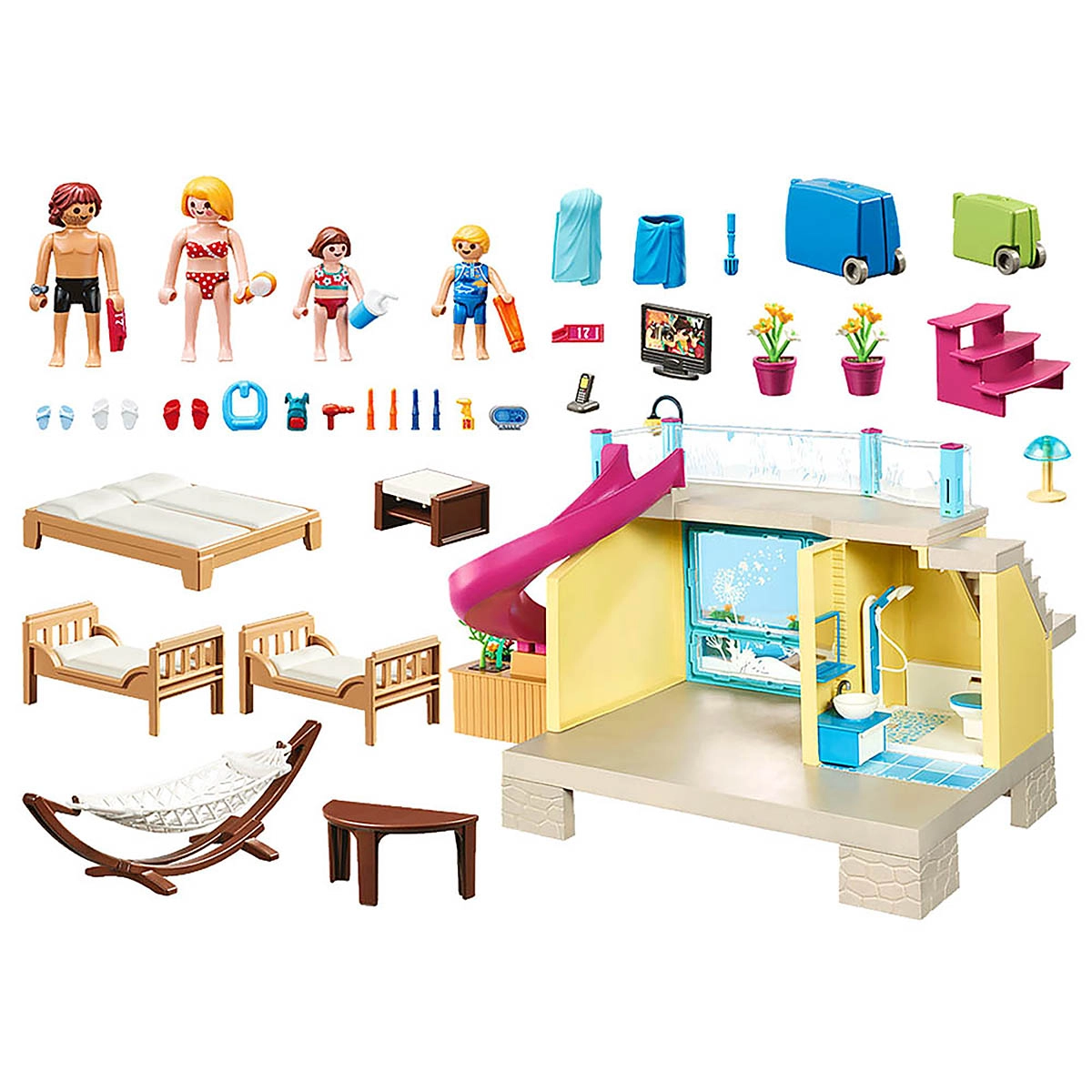 Playmobil - Bangalo Com Piscina - Family Fun - 70435 Playmobil - Bangalo Com Piscina - Family Fun - 70435