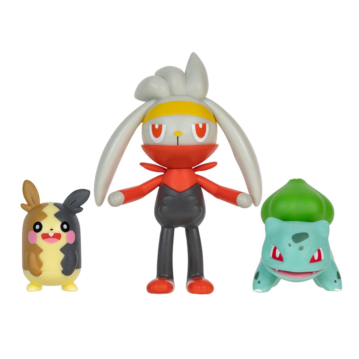 3 Bonecos Morpeko, Raboot E Bulbassauro - Pokemon