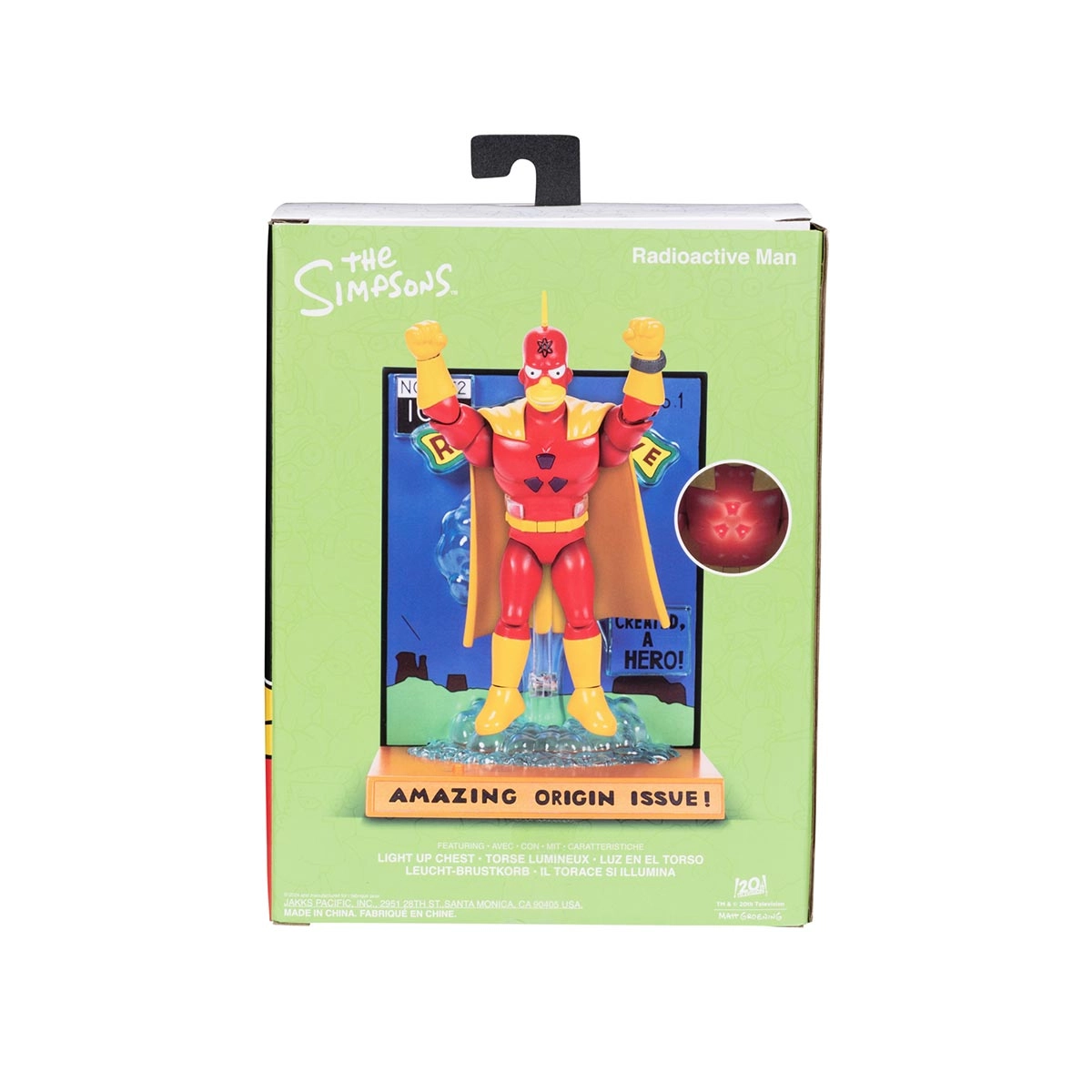 Boneco Homer Radioativo de 14cm com Luz - Os Simpsons