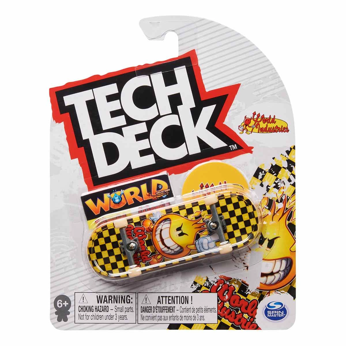 Skate De Dedo 96Mm - World Industries Amarelo - Tech Deck Skate De Dedo 96Mm - World Industries Amarelo - Tech Deck