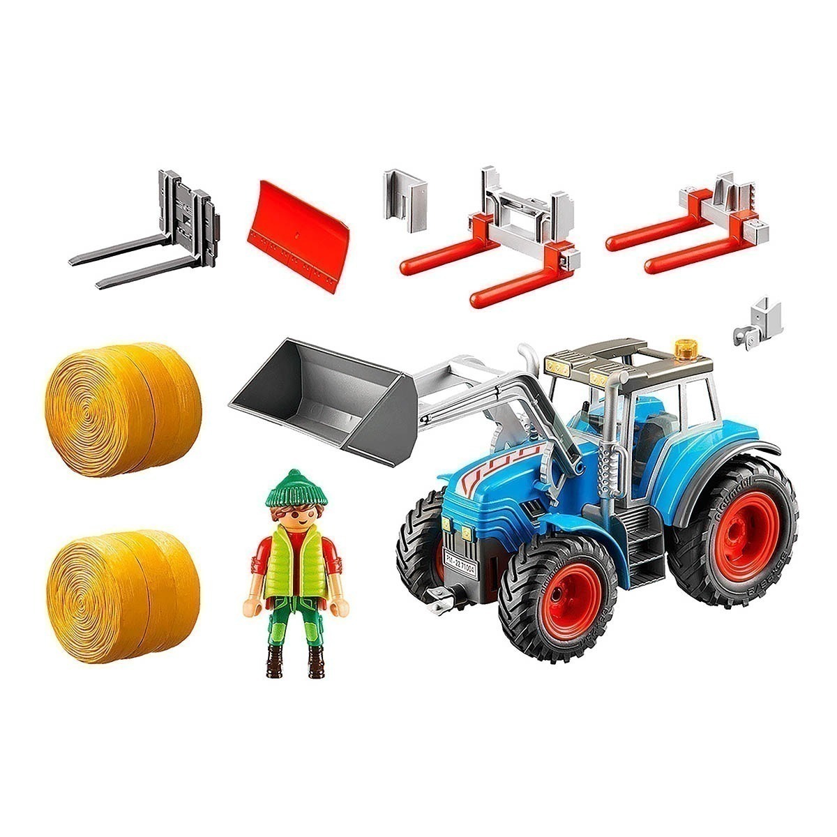 Playmobil - Grande Trator Com Acessórios - Country - 71004