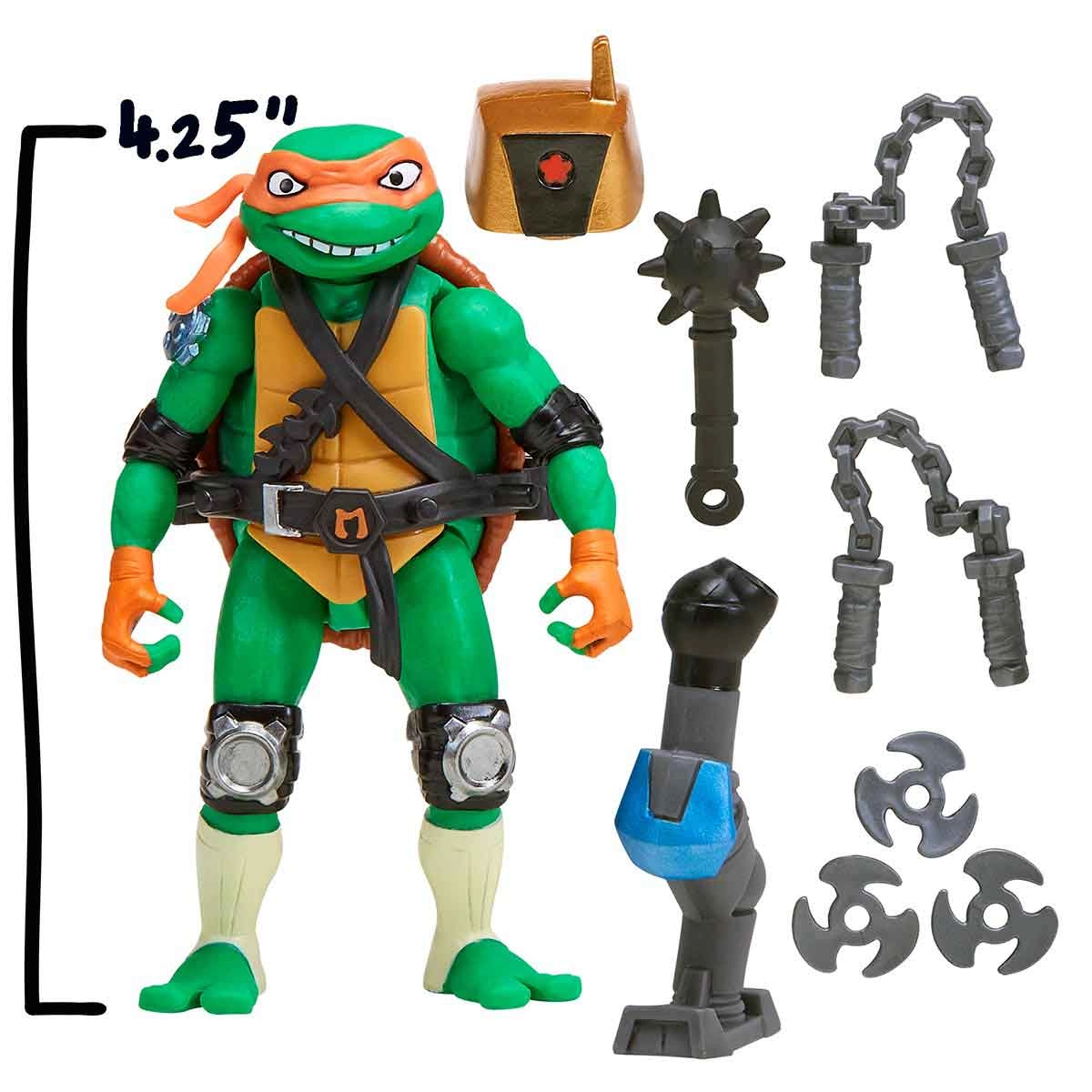 Boneco Michelangelo de 10cm Mix 'N Match - As Tartarugas Ninja