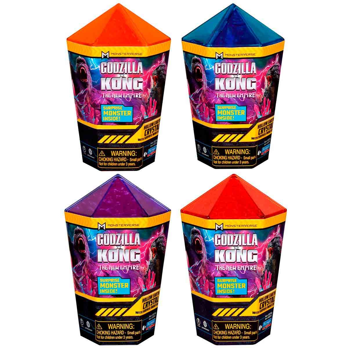 1 Cristal da Terra Oca com 1 Mini Boneco Surpresa - Godzilla