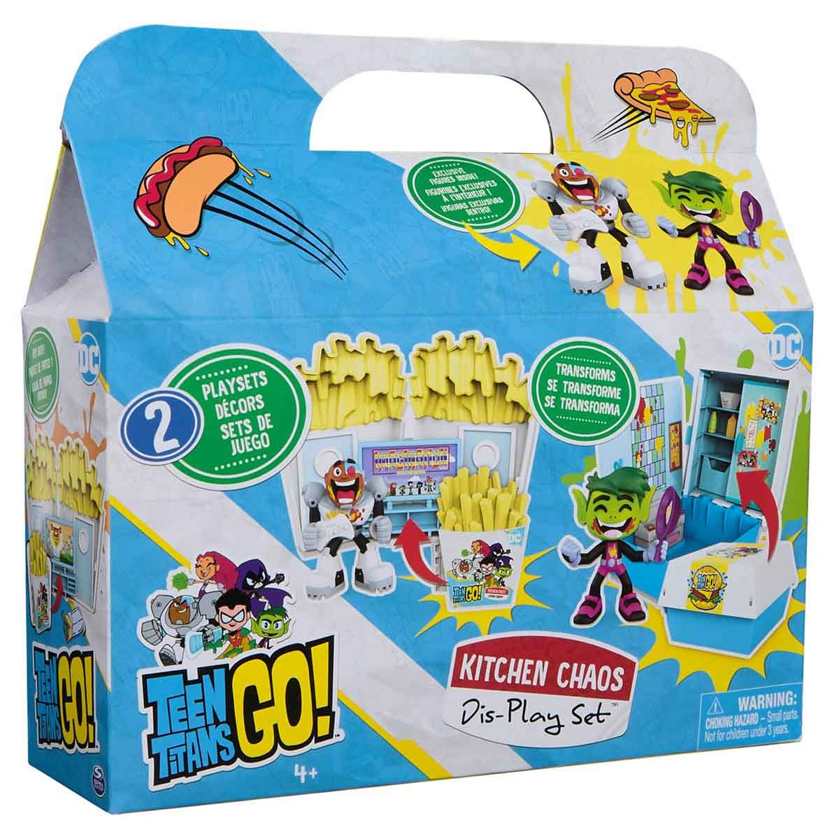 Playset Caos Na Cozinha Com 2 Bonecos - Jovens Titãs Em Ação