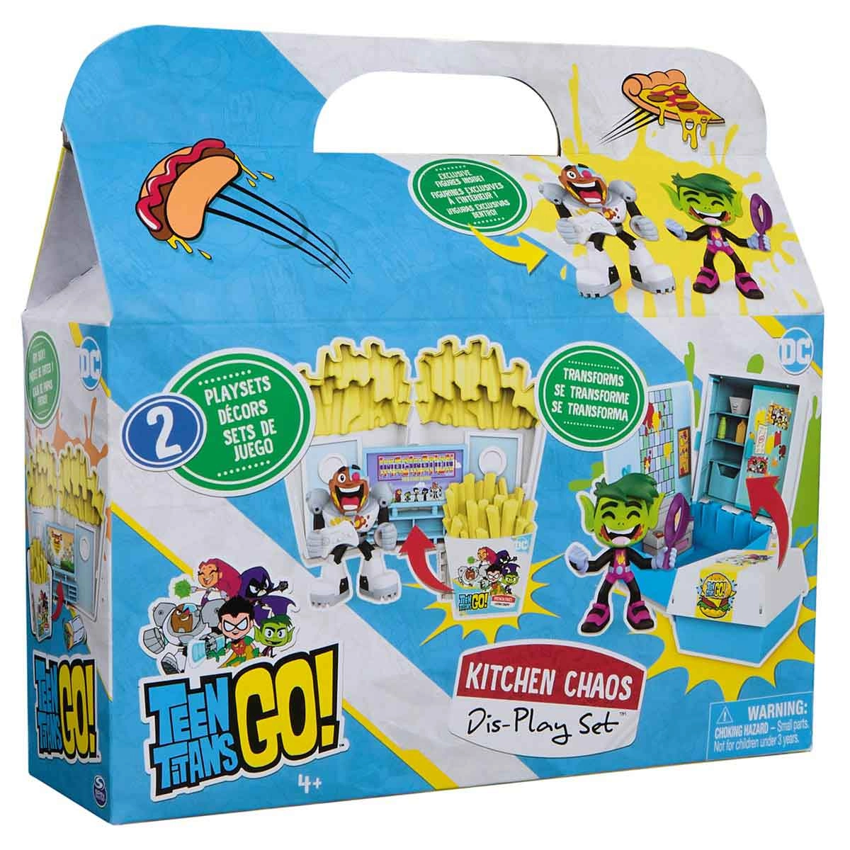 Playset Caos Na Cozinha Com 2 Bonecos - Jovens Titãs Em Ação
