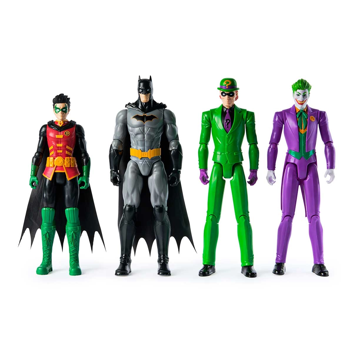 4 Bonecos Batman, Coringa, Charada E Robin De 30Cm - Batman