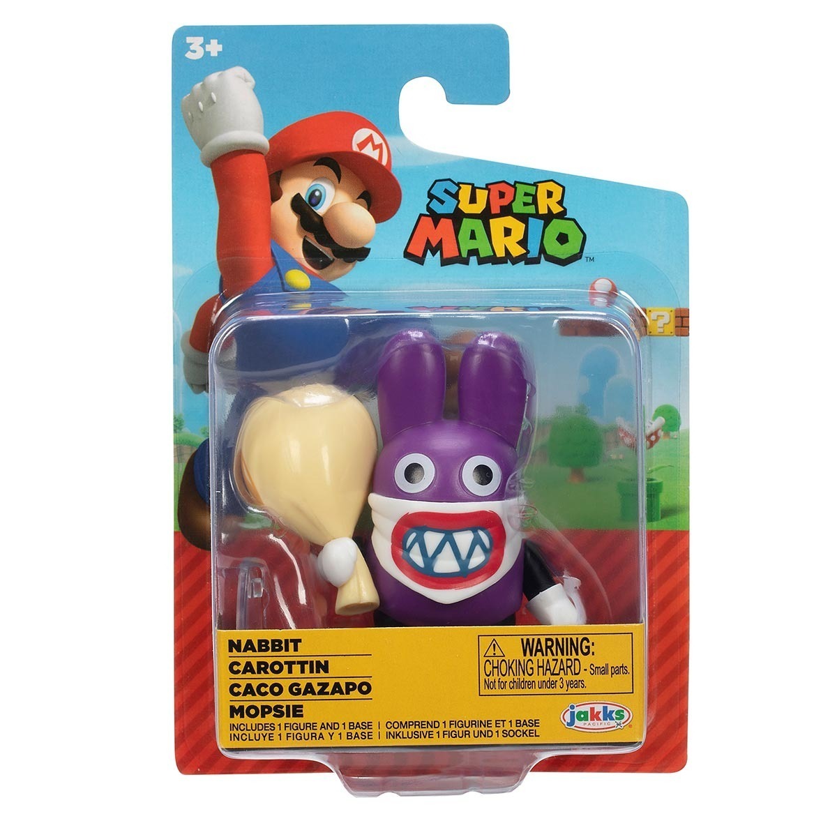 Boneco Articulado Nabbit de 6cm - Super Mario