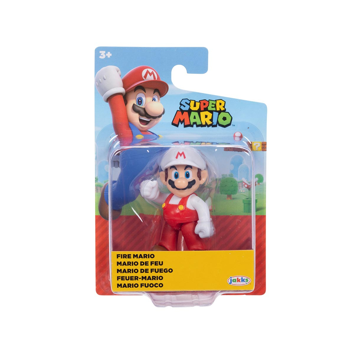 Boneco Articulado Mario de Fogo de 6cm - Super Mario