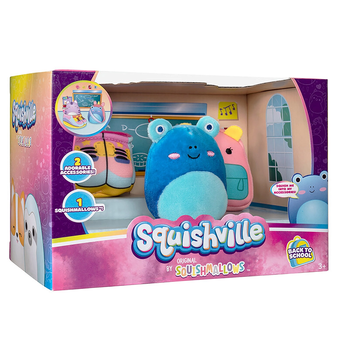 Squishville - Mini Squishmallows +Acessórios - Back To Shcool