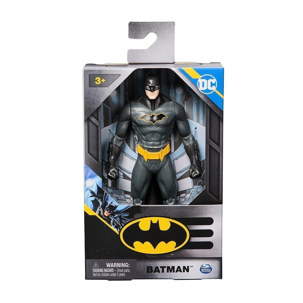 Boneco Batman Com Traje Cinza De 15Cm - Dc