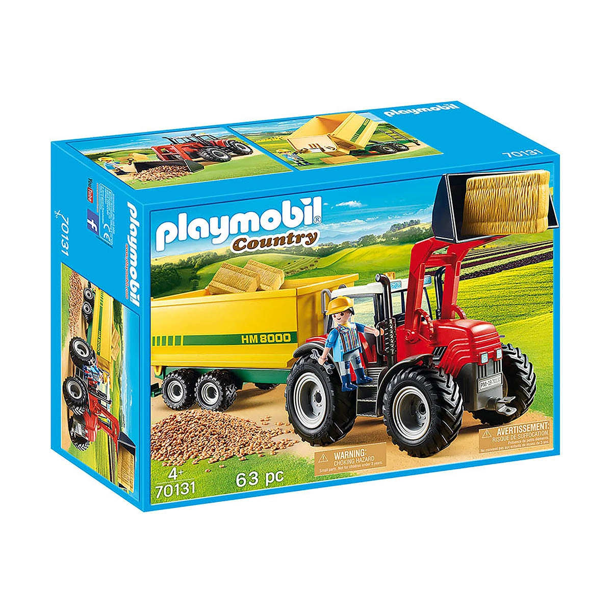 Playmobil - Trator Com Reboque - Country - 70131 Playmobil - Trator Com Reboque - Country - 70131