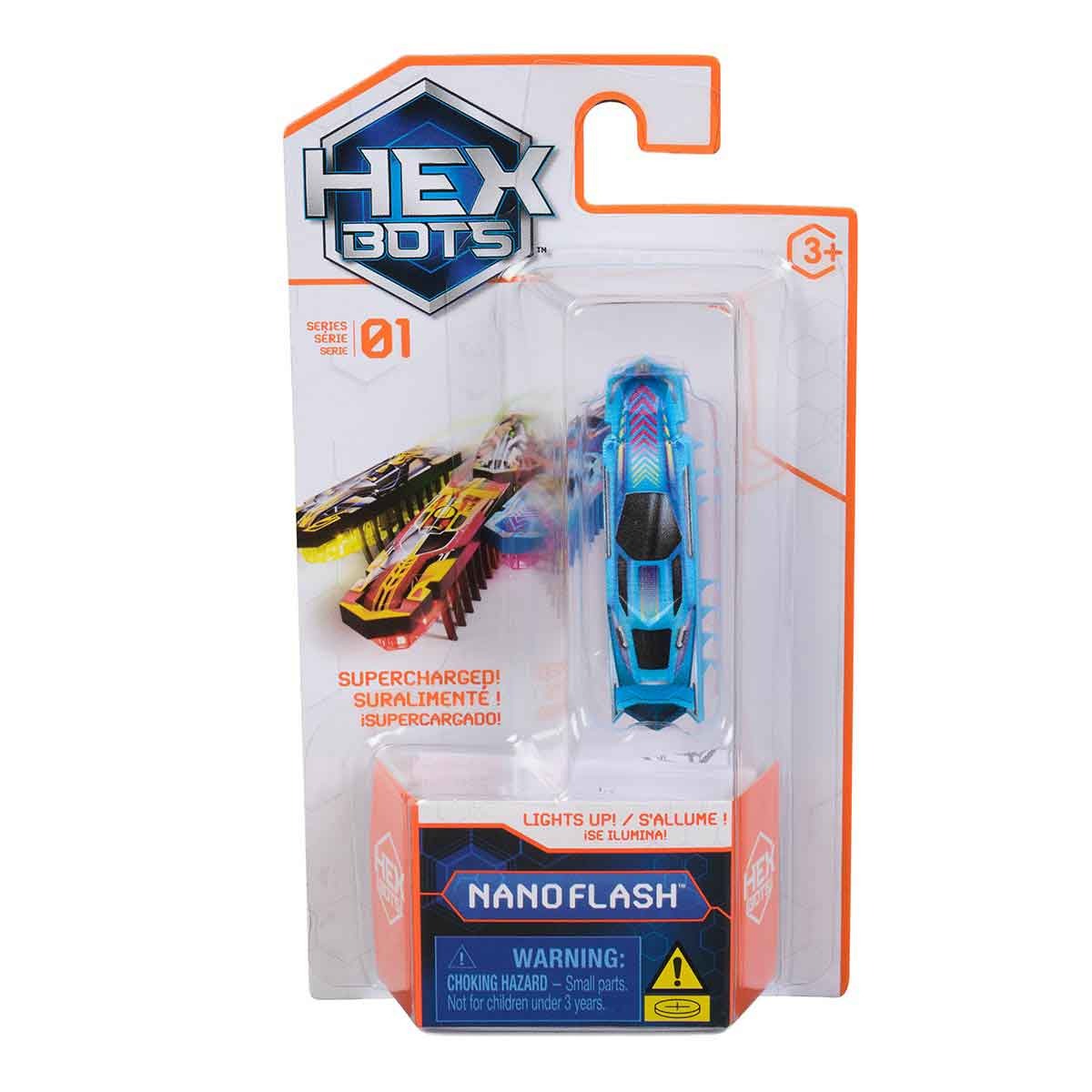 Brinquedo Robo Sensorial Nano Flash Azul E Rosa - Hexbots