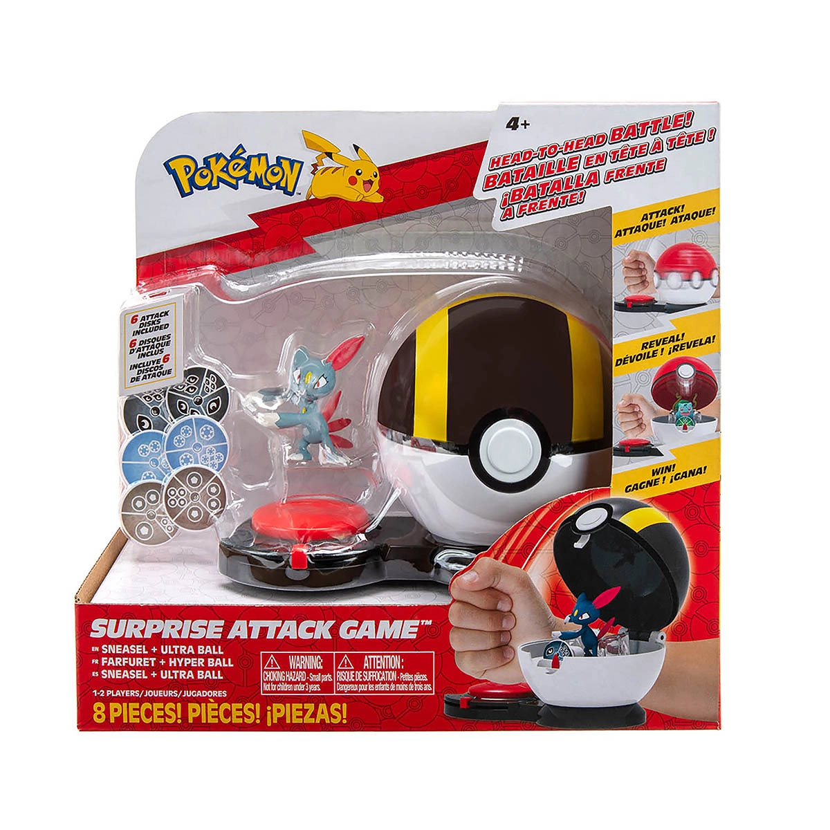 Pokemon - Figura 5Cm Ataque Surpresa - Sneasel + Ultra Ball
