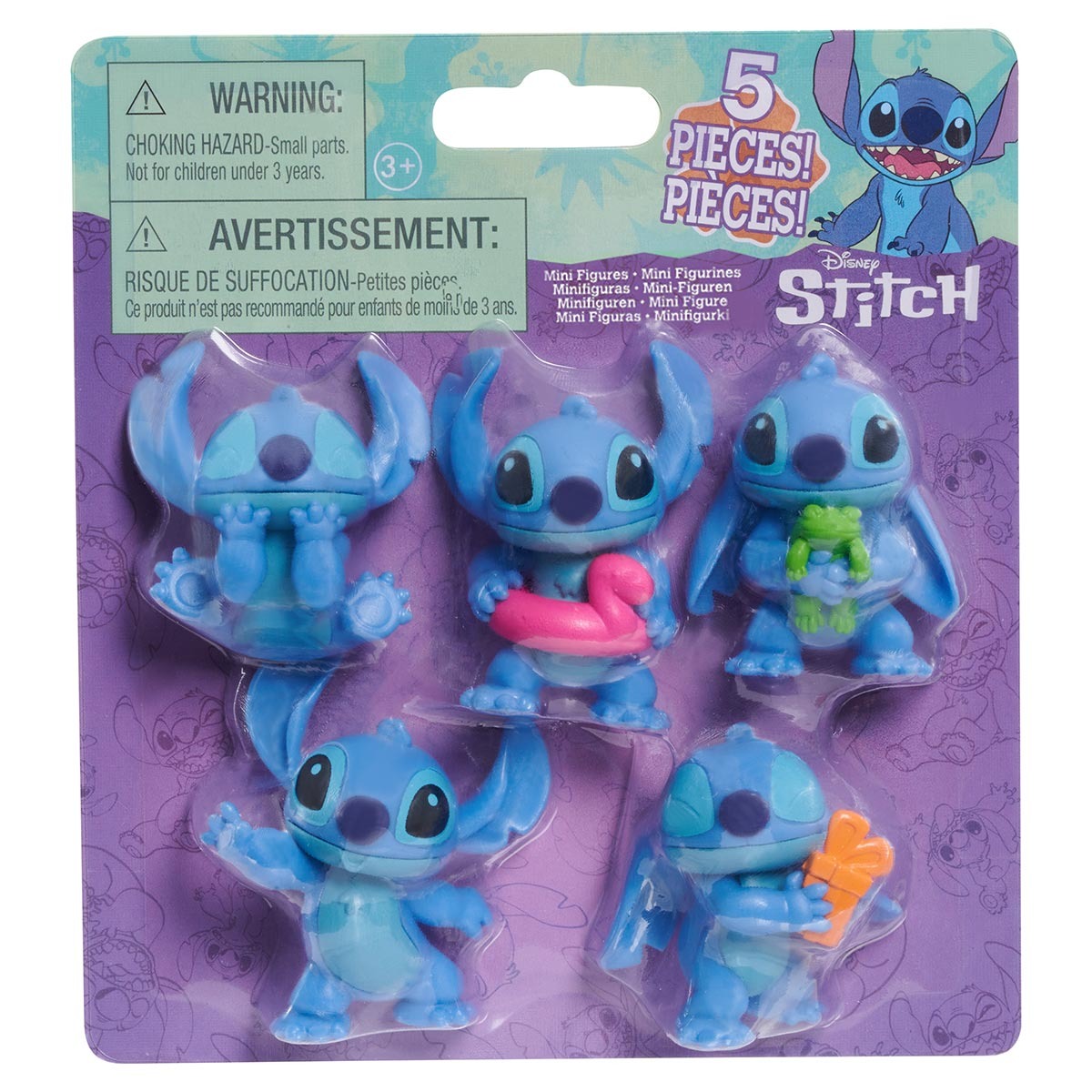 5 Mini Bonecos De 4Cm Do Stitch Colecionaveis - Disney