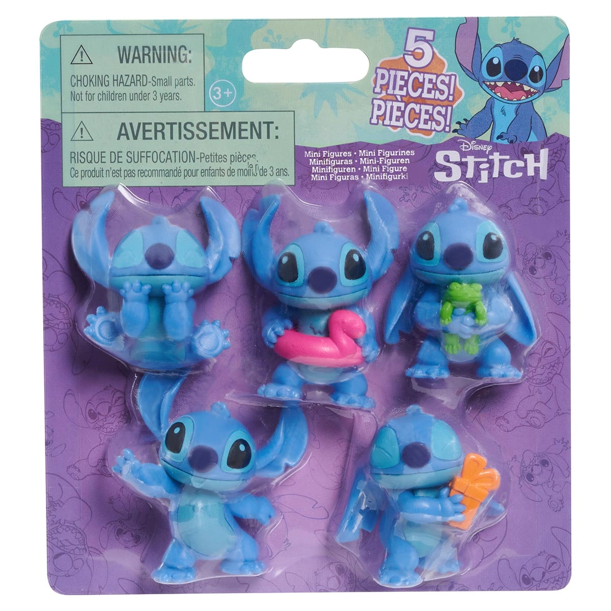 5 Mini Bonecos De 4Cm Do Stitch Colecionaveis - Disney