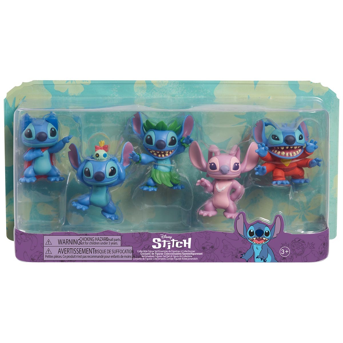 5 Mini Bonecos De 7Cm Do Stitch Colecionaveis - Disney