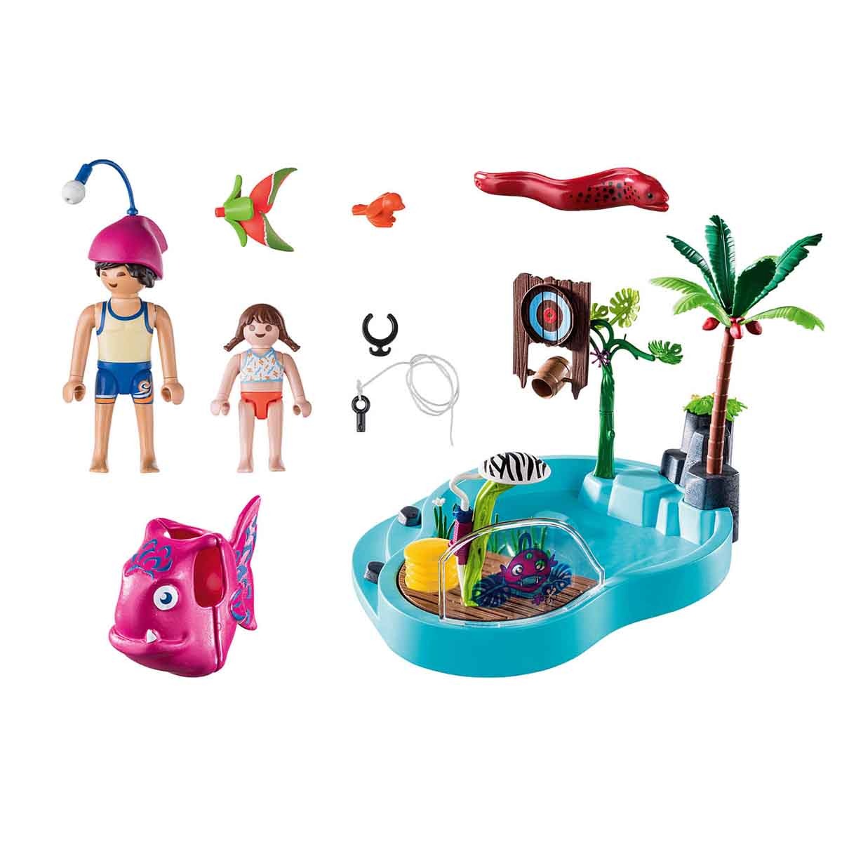 Playmobil - Piscina Pequena Esguicho Água - Family Fun - 70610