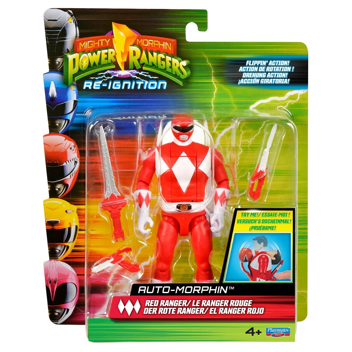 Boneco Morfável do Ranger Vermelho - Power Rangers Re-Ignition 