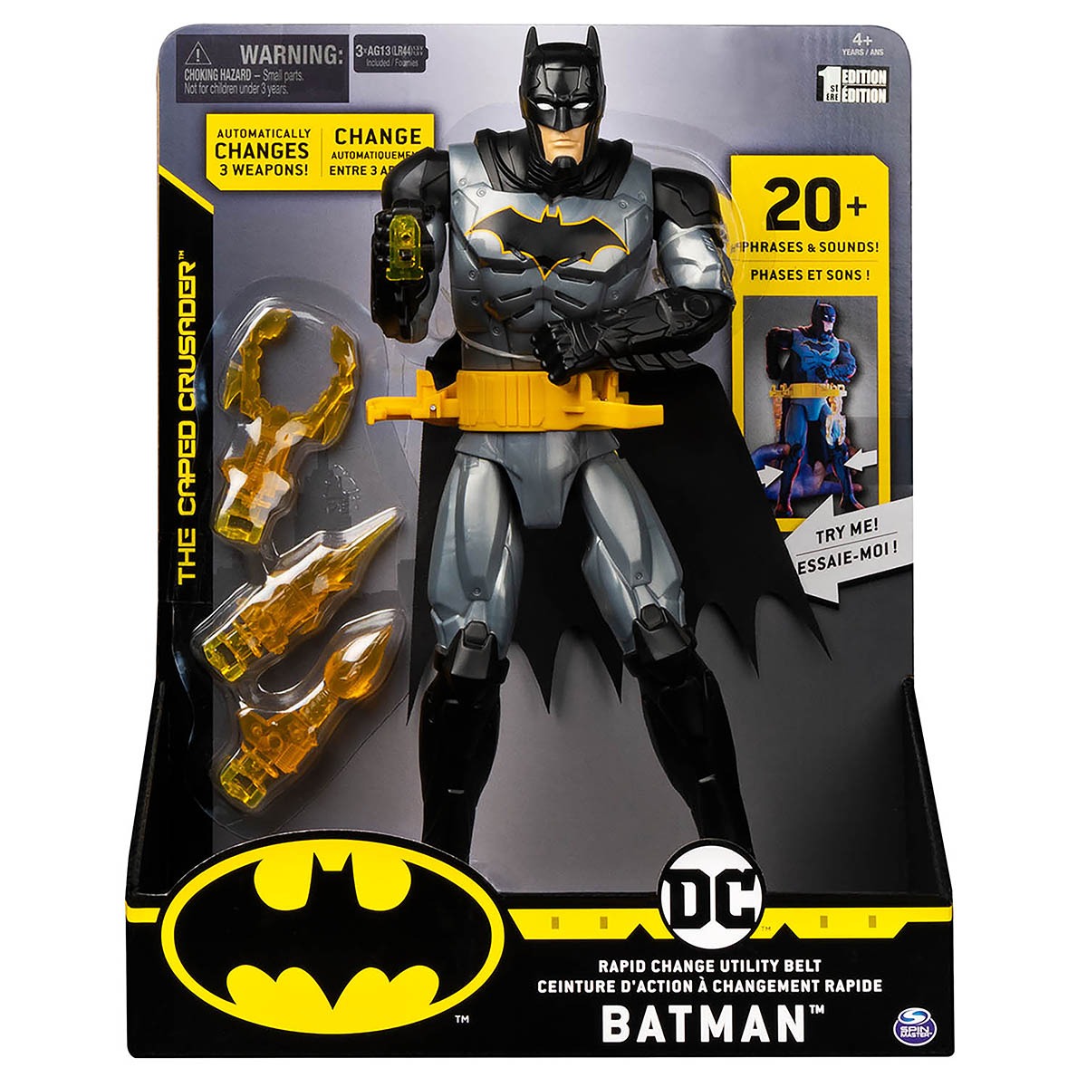 Boneco Batman De Luxo 30Cm Com Acessórios - Dc