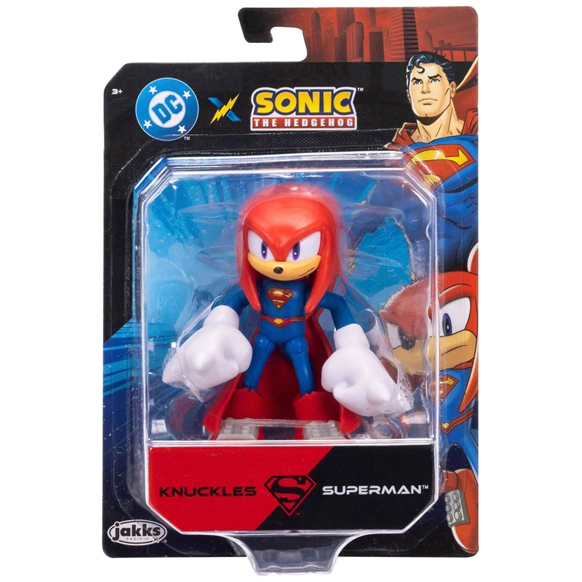 Boneco 6cm Articulado Knuckles Superman - Sonic Warner