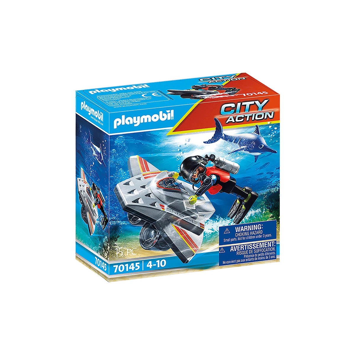 Playmobil - Scooter De Mergulho - City Action - 70145 Playmobil - Scooter De Mergulho - City Action - 70145