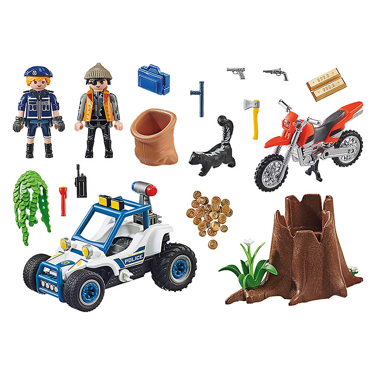 Playmobil - Carro Off-Road Da Polícia Com Bandido - City Action - 70570 Playmobil - Carro Off-Road Da Polícia Com Bandido - City Action - 70570