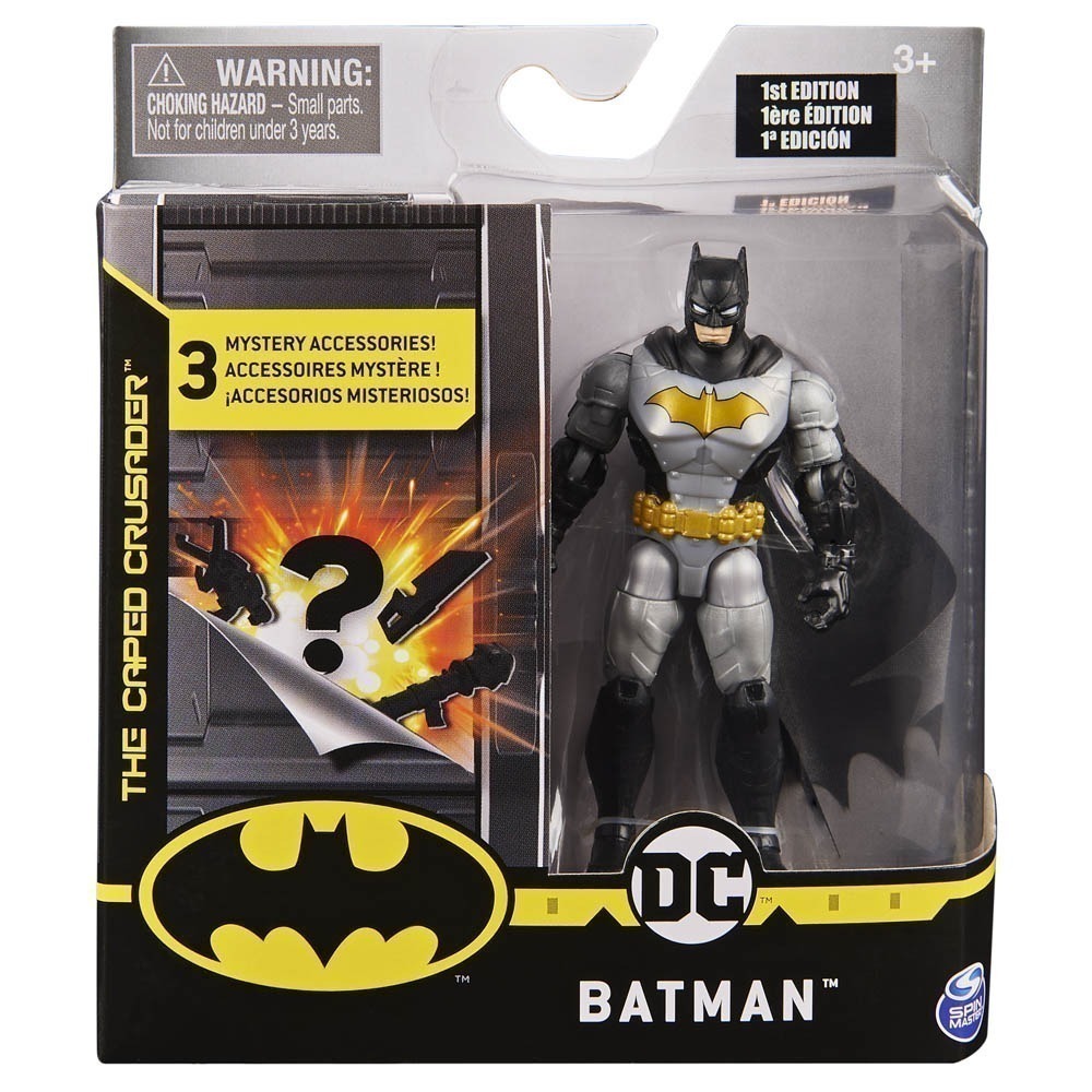 Boneco Batman Morcego Dourado Acessórios - 10cm Colecionável