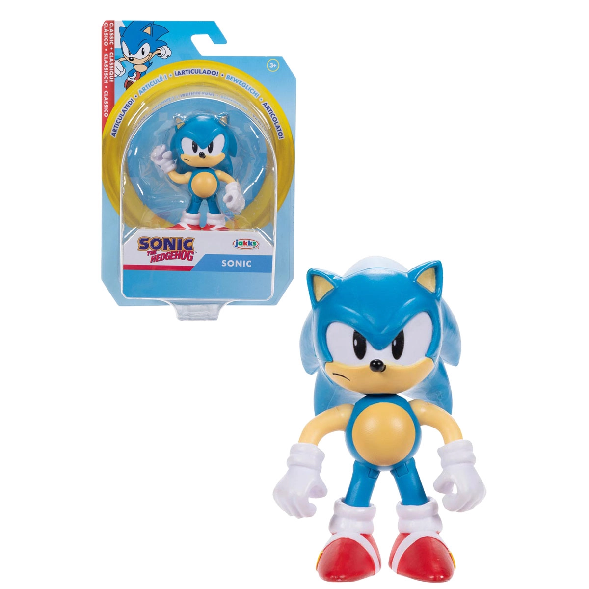 Boneco Sonic Clássico (Bravo) de 6cm - Sonic