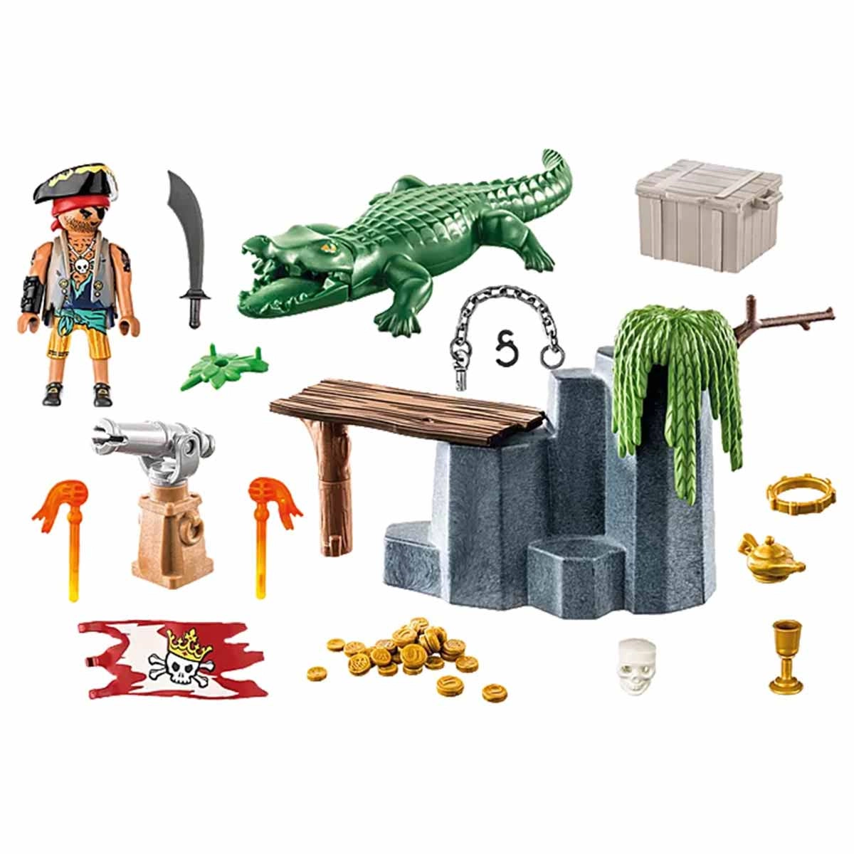 Pirata Com Crocodilo - Playmobil Pirates 71473 Pirata Com Crocodilo - Playmobil Pirates 71473