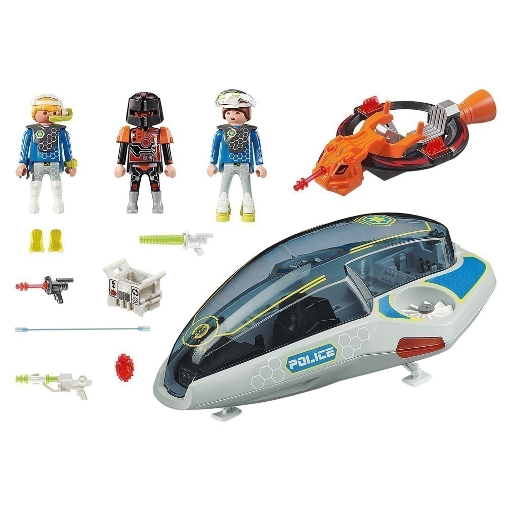Playmobil - Polícia Galáctica Com Planador - Galaxy Police - 70019
