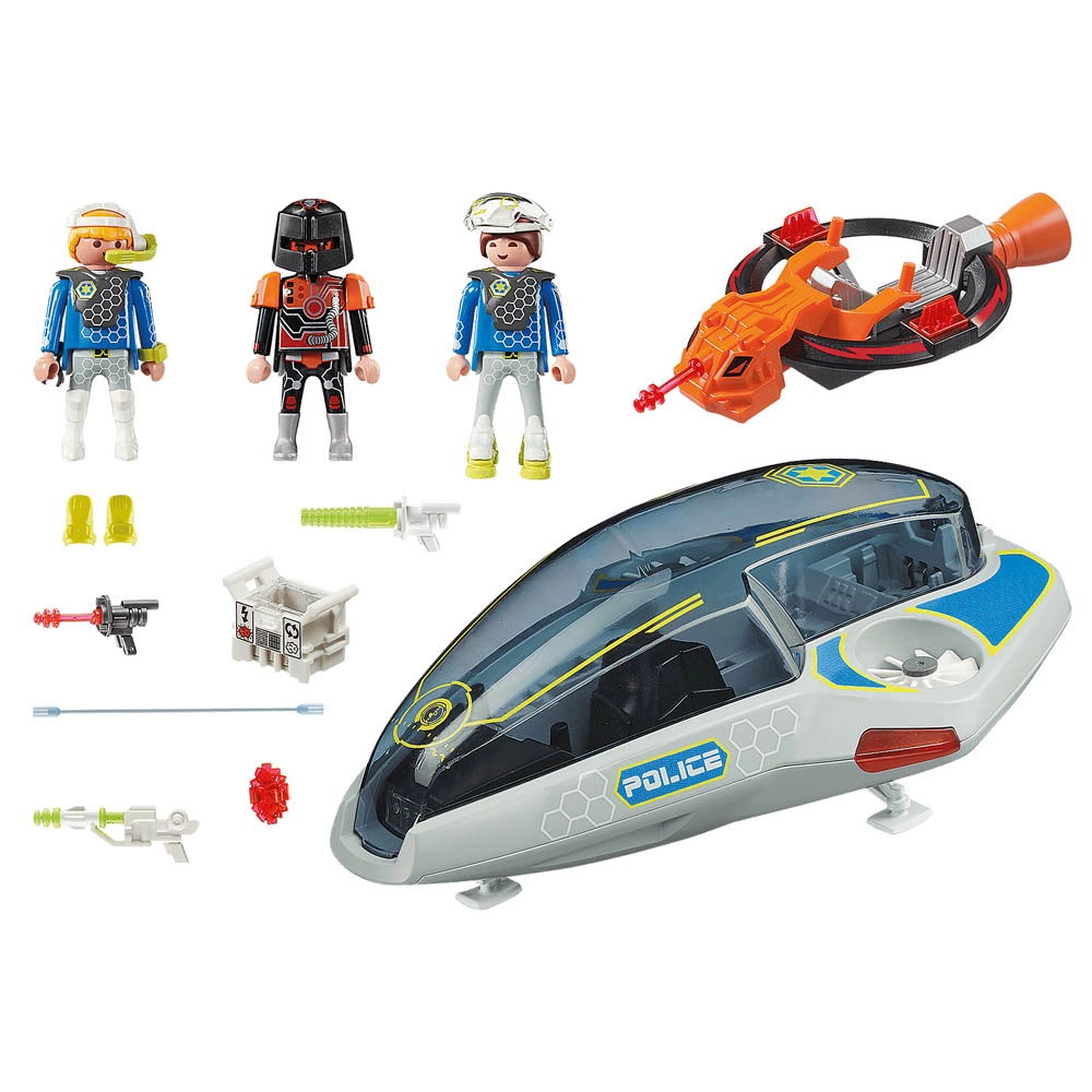 Playmobil - Polícia Galáctica Com Planador - Galaxy Police - 70019 Playmobil - Polícia Galáctica Com Planador - Galaxy Police - 70019