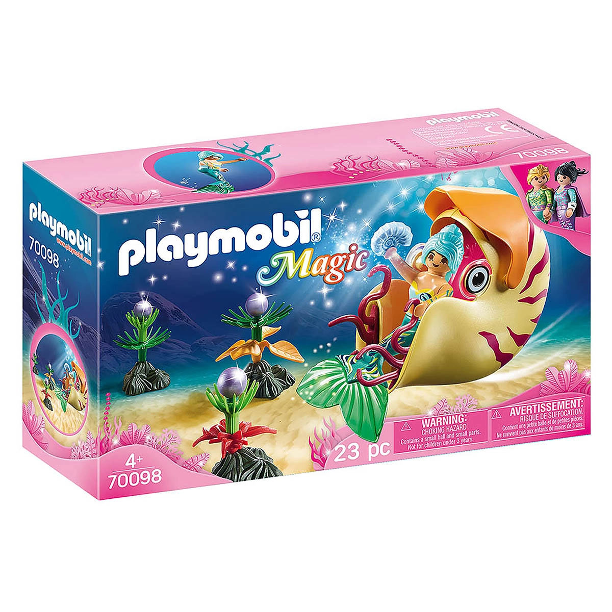 Playmobil - Sereia Com Gôndola De Caracol Do Mar - Magic - 70098 Playmobil - Sereia Com Gôndola De Caracol Do Mar - Magic - 70098