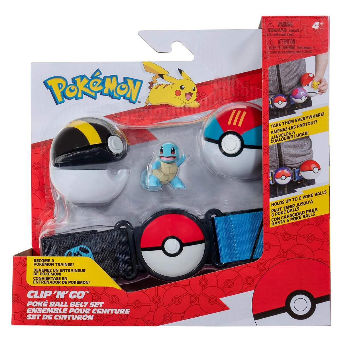 Cinto Com Boneco Squirtle E 2 Pokébolas - Pokémon