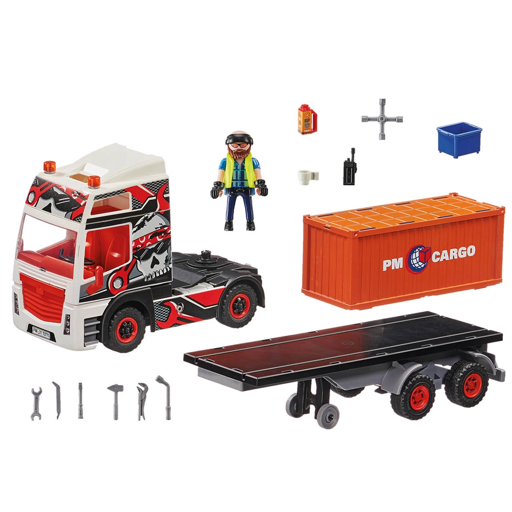 Playmobil - Caminhão De Carga Com Conteiner - City Action - 70771 Playmobil - Caminhão De Carga Com Conteiner - City Action - 70771