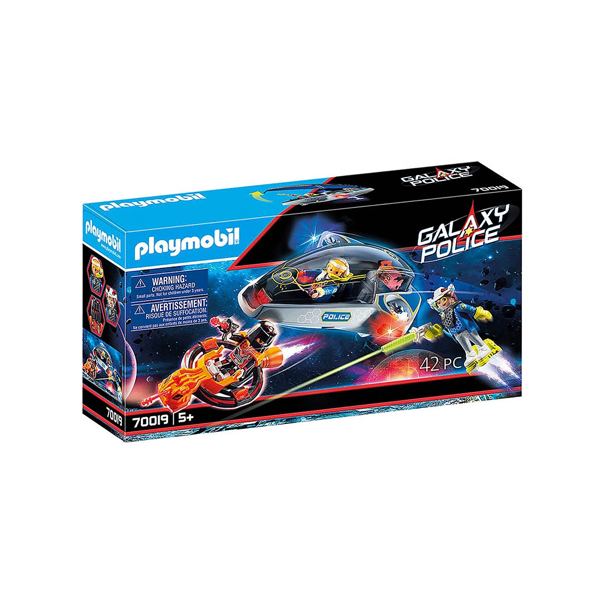 Playmobil - Polícia Galáctica Com Planador - Galaxy Police - 70019 Playmobil - Polícia Galáctica Com Planador - Galaxy Police - 70019