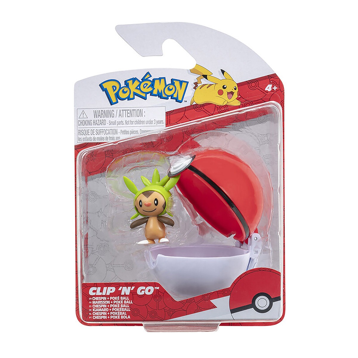Figura Chespin Com Pokébola - Pokémon