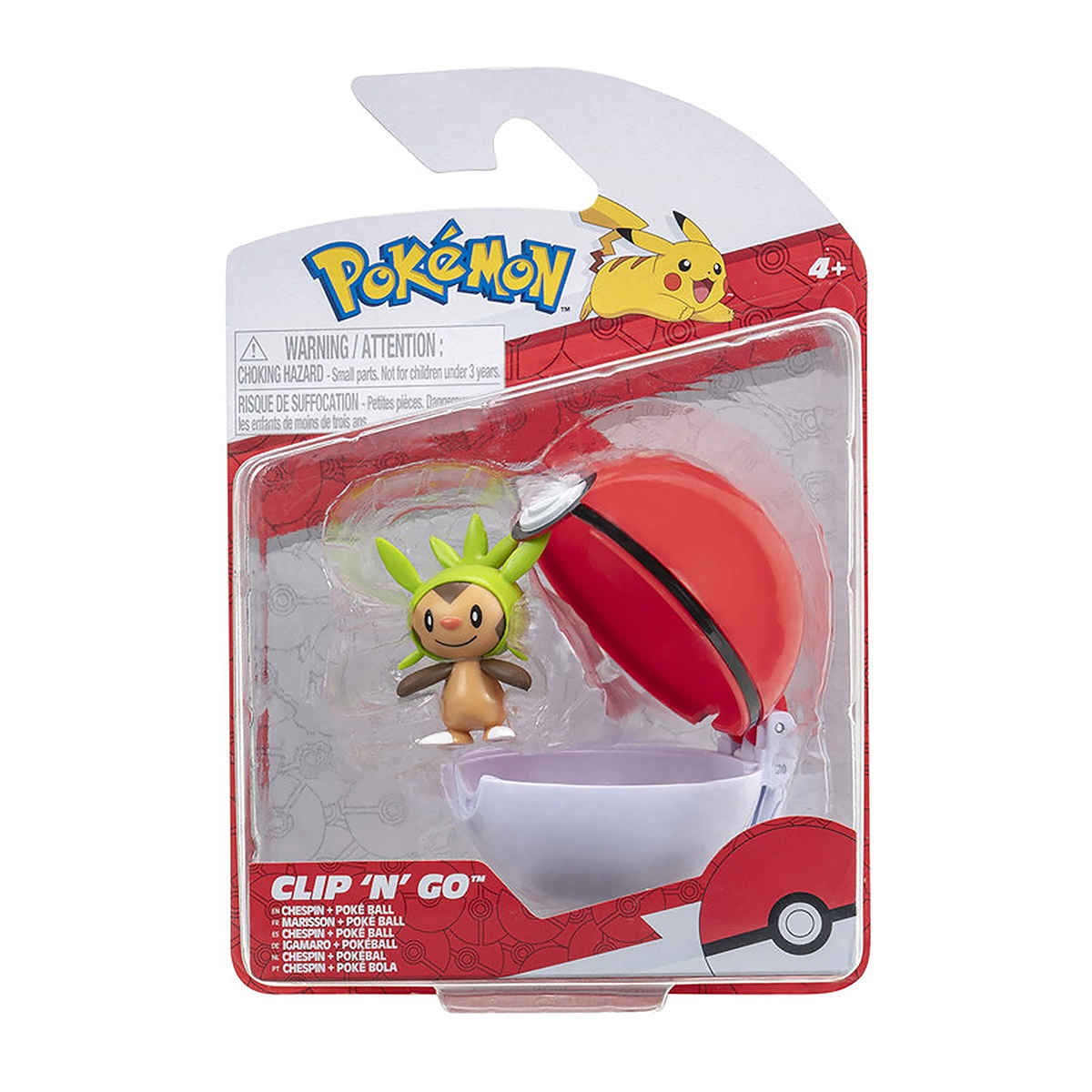 Figura Chespin Com Pokébola - Pokémon