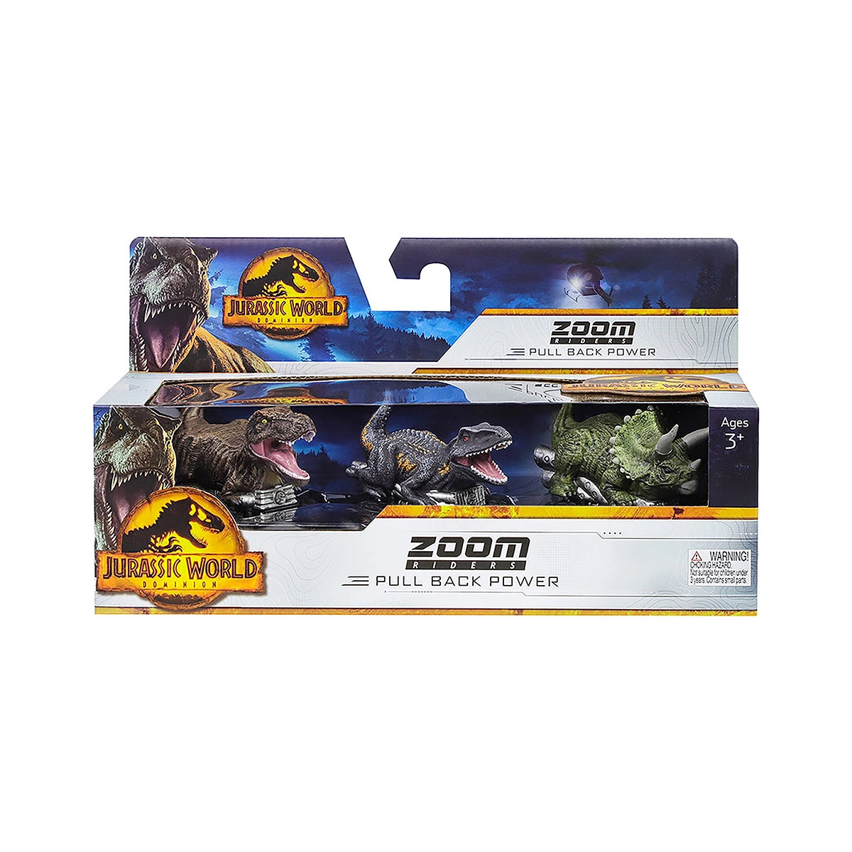 Jurassic World - 3 Carrinhos 7Cm - T.Rex, Indoraptor E Outro Jurassic World - 3 Carrinhos 7Cm - T.Rex, Indoraptor E Outro