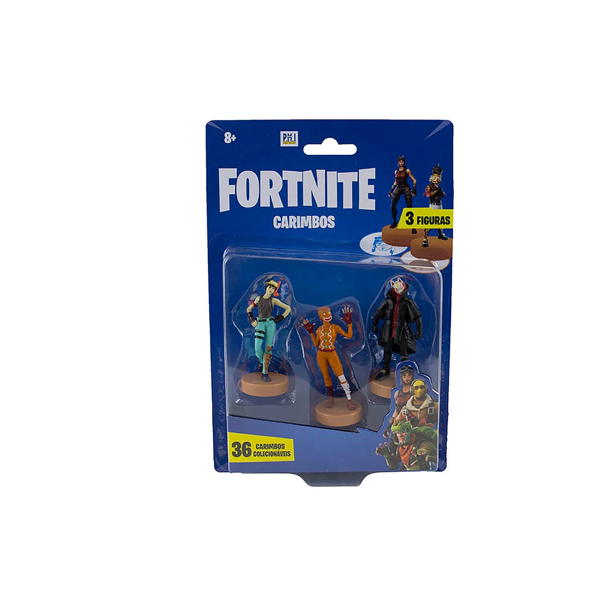 Fortnite - Carimbos Com 3 Figuras - Snorkel, Ginger G. E Kitsume S.