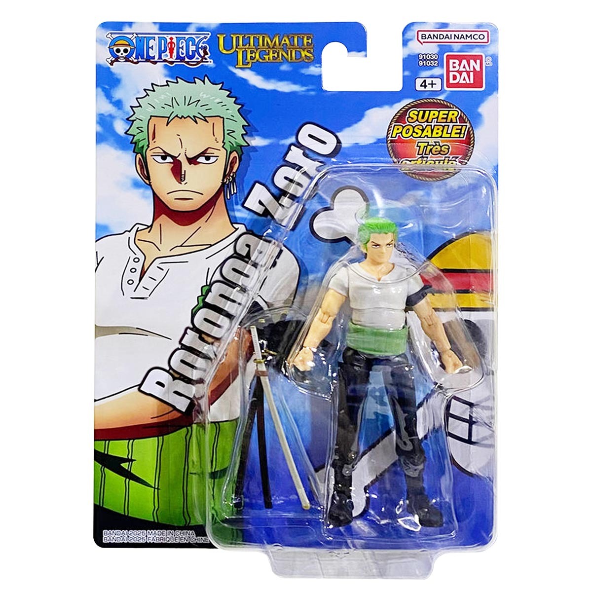 One Piece, Boneco Roronoa Zoro 12cm com  Acessório